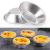 10Pcs Aluminum Alloy Non-stick Egg Tart Mold Cupcake Muffin Cookie Baking Mould
