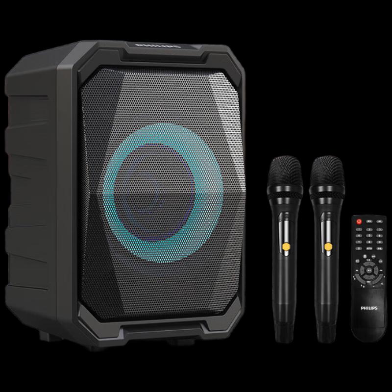 Philips SD308 Portable Karaoke Bluetooth Speaker with Dual Microphones