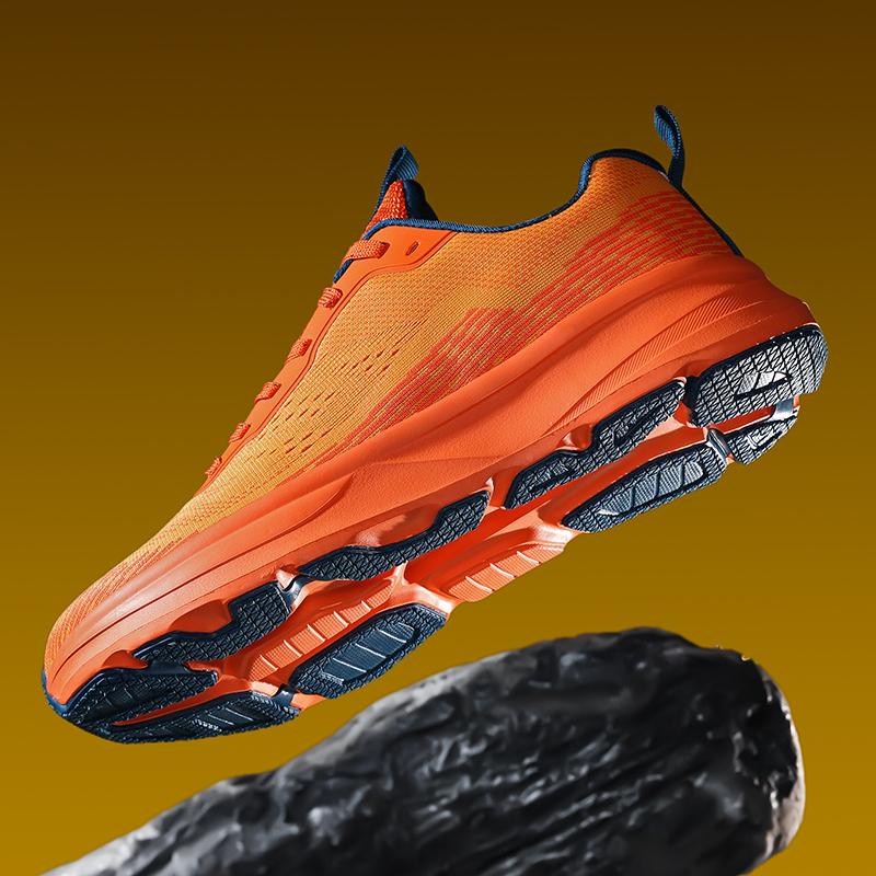 TUINANLE Barefoot Shoes Men Wide Toe Box Textiles Lined Ankle Sneakers Artificial Breathable Lace Up Running Shoes