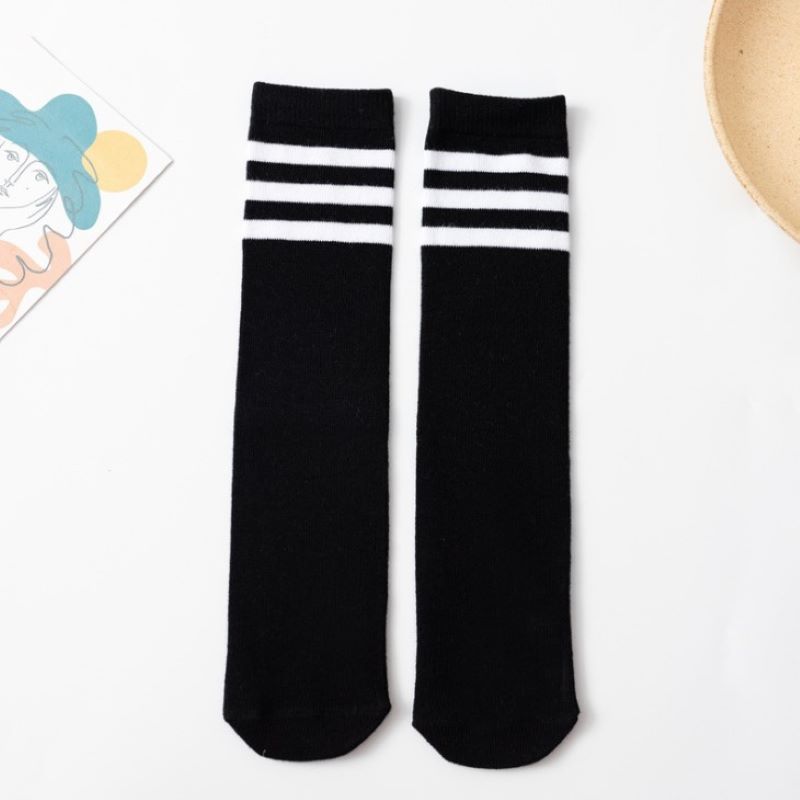 Kids Candy Colored Striped Cotton Knee High Socks Boys Girls Long Tube School Sports Socks