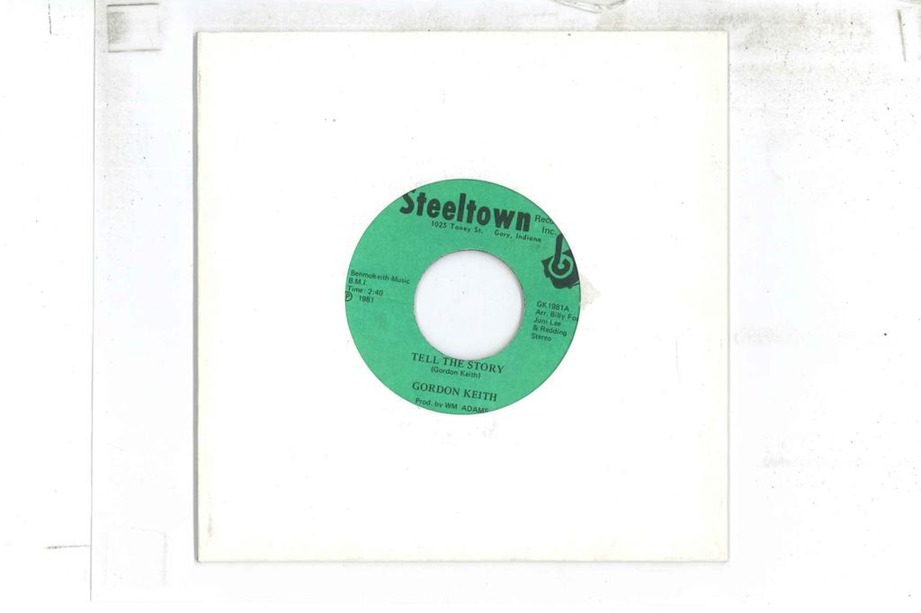 7inch Record GORDON KEITH Tell The Story GK1981 STEELTOWN 1981 US SoulFunk Used