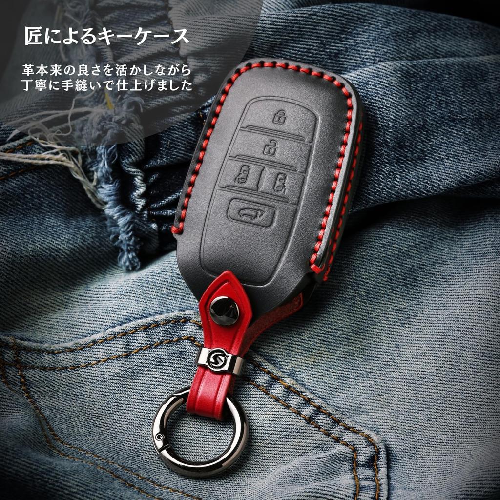 New VOXY 90 Series Key Noah 90 Series Key Vellfire 40 Series Toyota Genuine Leather Key 2023 Latest Accessory Parts Leather 5 Black Case, Cover,