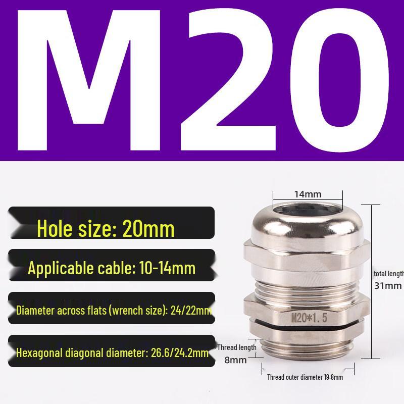 Mingwu Metal Waterproof Cable Gland Connector