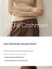 Elegant Women's Round Neck 100% Cashmere Slim Fit Sweater Dress