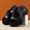 Super thick-soled outer wear eva slippers for women's summer height increase, new fashionable non-slip and deodorant soft-soled one-word slippers