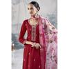 Indisches Damen-Top aus Seidenmischung, Tunika, Kurti, Salwar Kameez, pakistanisches Partykleid, VF-20143