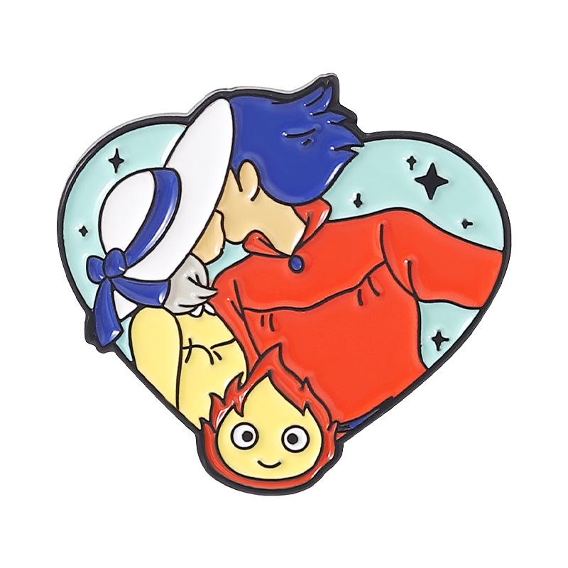 Cute Cartoon Alloy Lapel Pin - Anime Character Decorative Brooch Badge