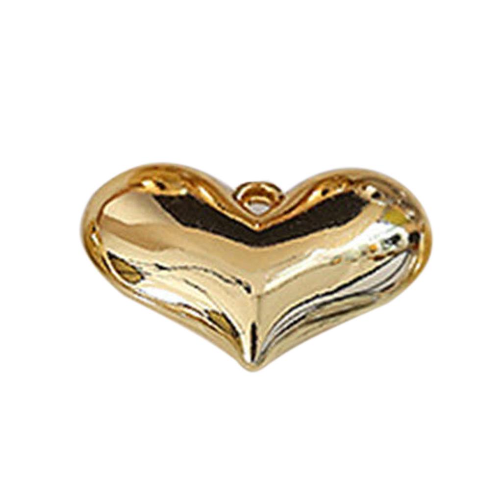 Solid-Ball Pendant 3D Puffy Heart Pendant Charms,DIY-Jewelry Making Supplies