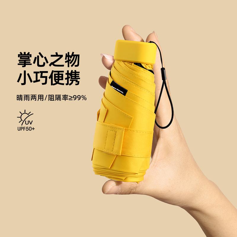 Card bag umbrella Pocket umbrella Flat 60% off Sun umbrella Sunscreen parasol Mini Portable weather and rain parasol