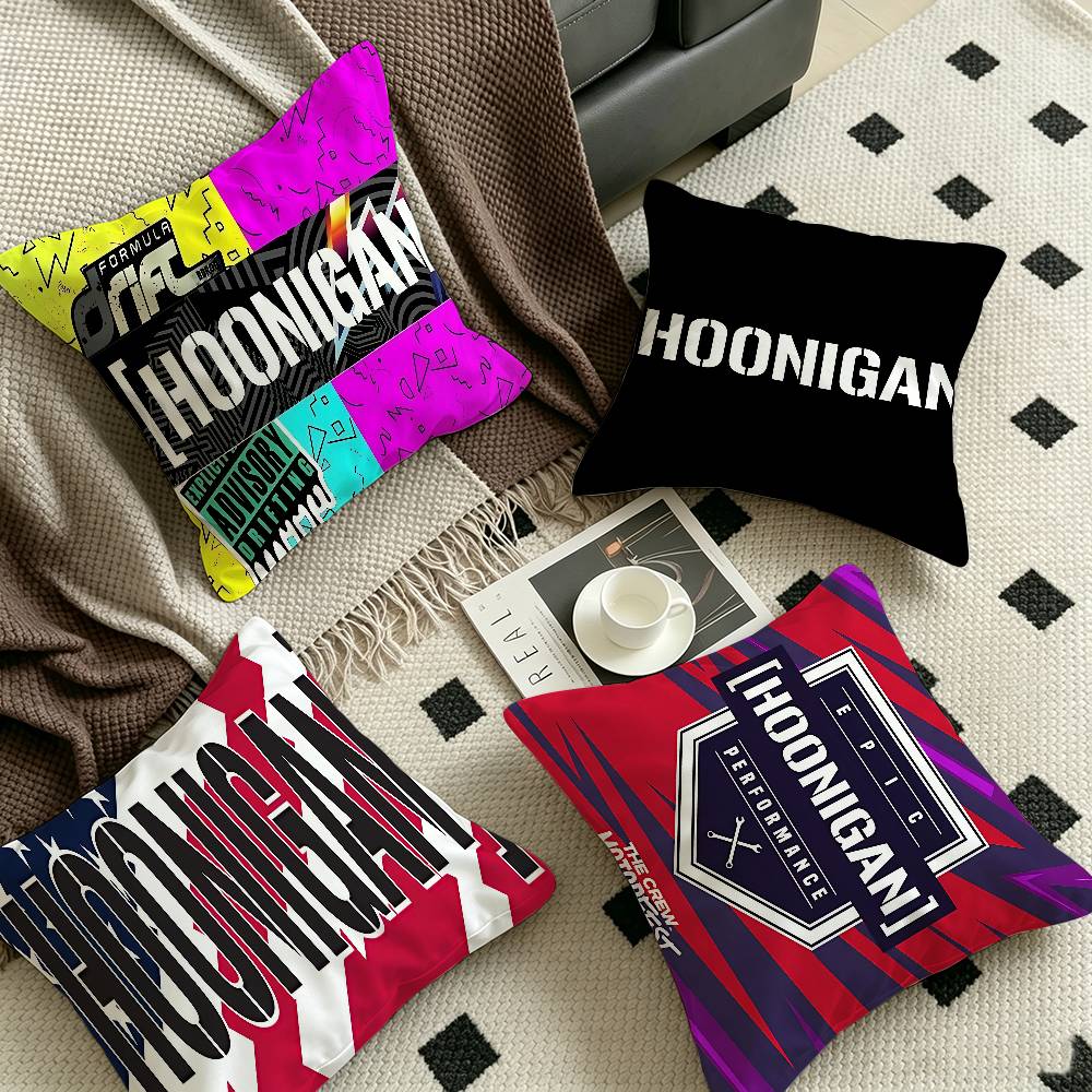 Hhoonigans Racing Pillow Gift Home Office Decoration Bedroom Sofa Car Cushion Cover case x
