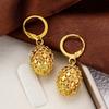 Vintage Metal Hollow Ball Drop Earrings Elegant Women's Classic Creative Hollow Ball Zircon Party Gift Accessories