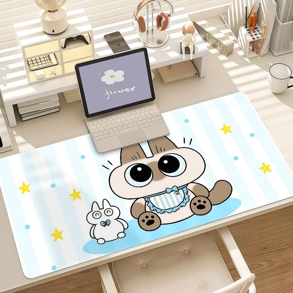 Cartoon Aazukisan Mouse Pad Anti Slip Rubber Edge Locked Thickened Laptop Gaming Desk Mat