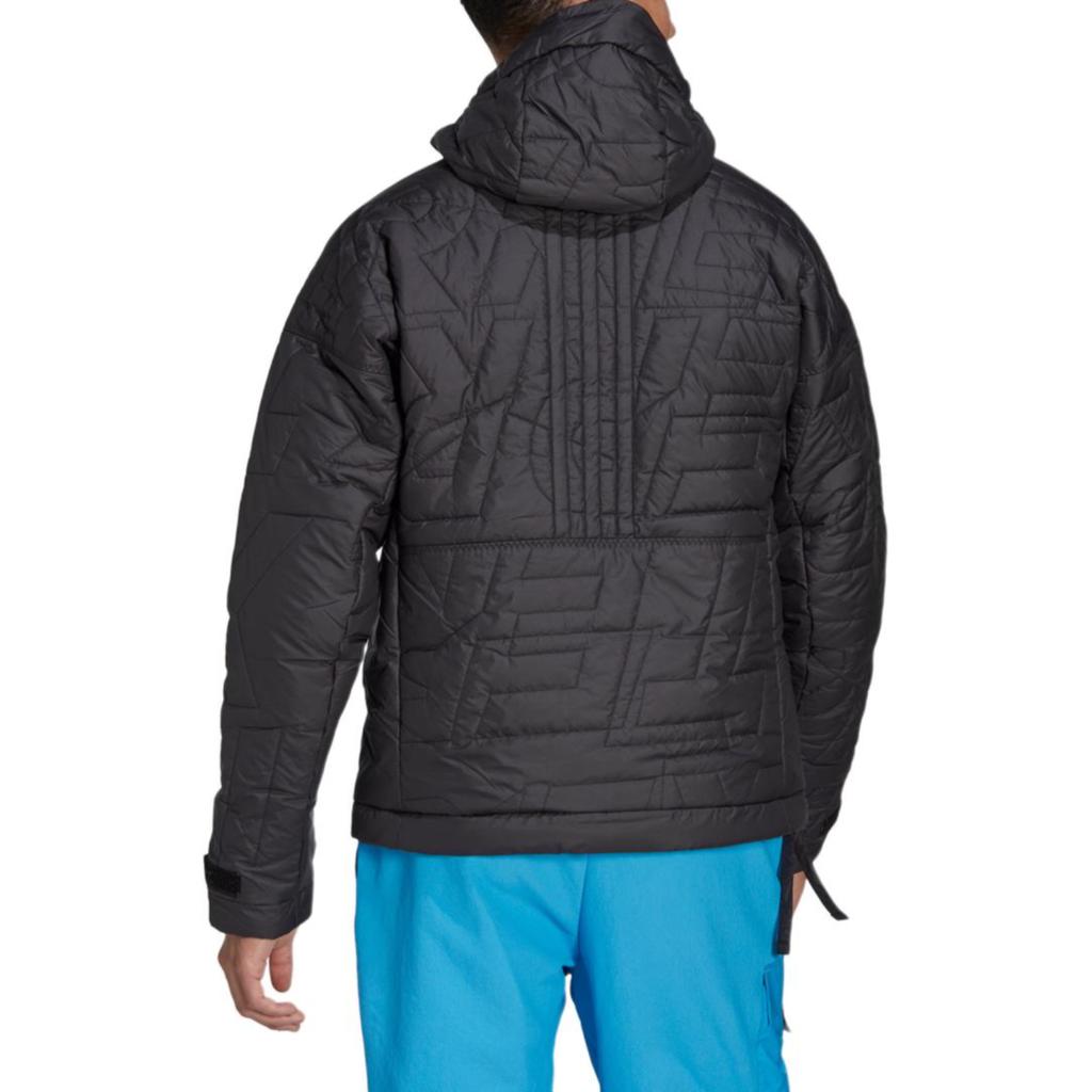 Adidas Terrex Mtbr Ins Jacket Solid Color Outdoor Sports Hooded Cotton Coat Men Jackets Black HE7064