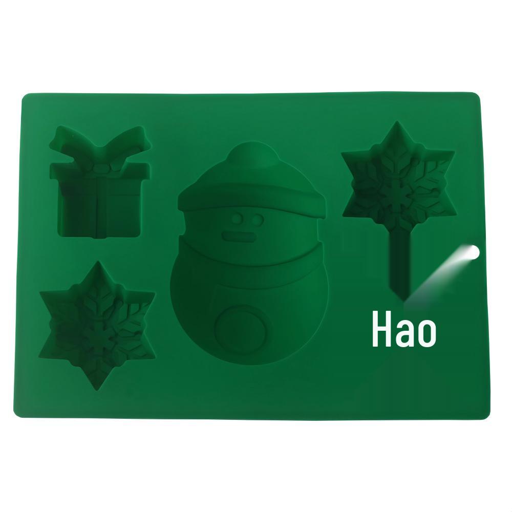 Shenhong Christmas Snowflake & Santa Silicone Mold for Mousse Cake and Desserts