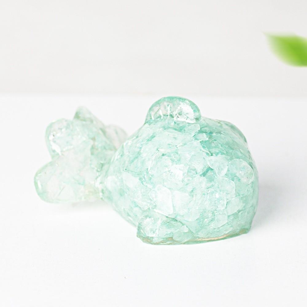 Crystal Resin Fish Figurine With Cute Animal Design For Car Interior And Home Decor