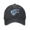 Greece Map Sun Baseball Cap Street Style Unisex Unisex Washed Trucker Hat Breathable Custom DIY Running Hippie Snapback Cap