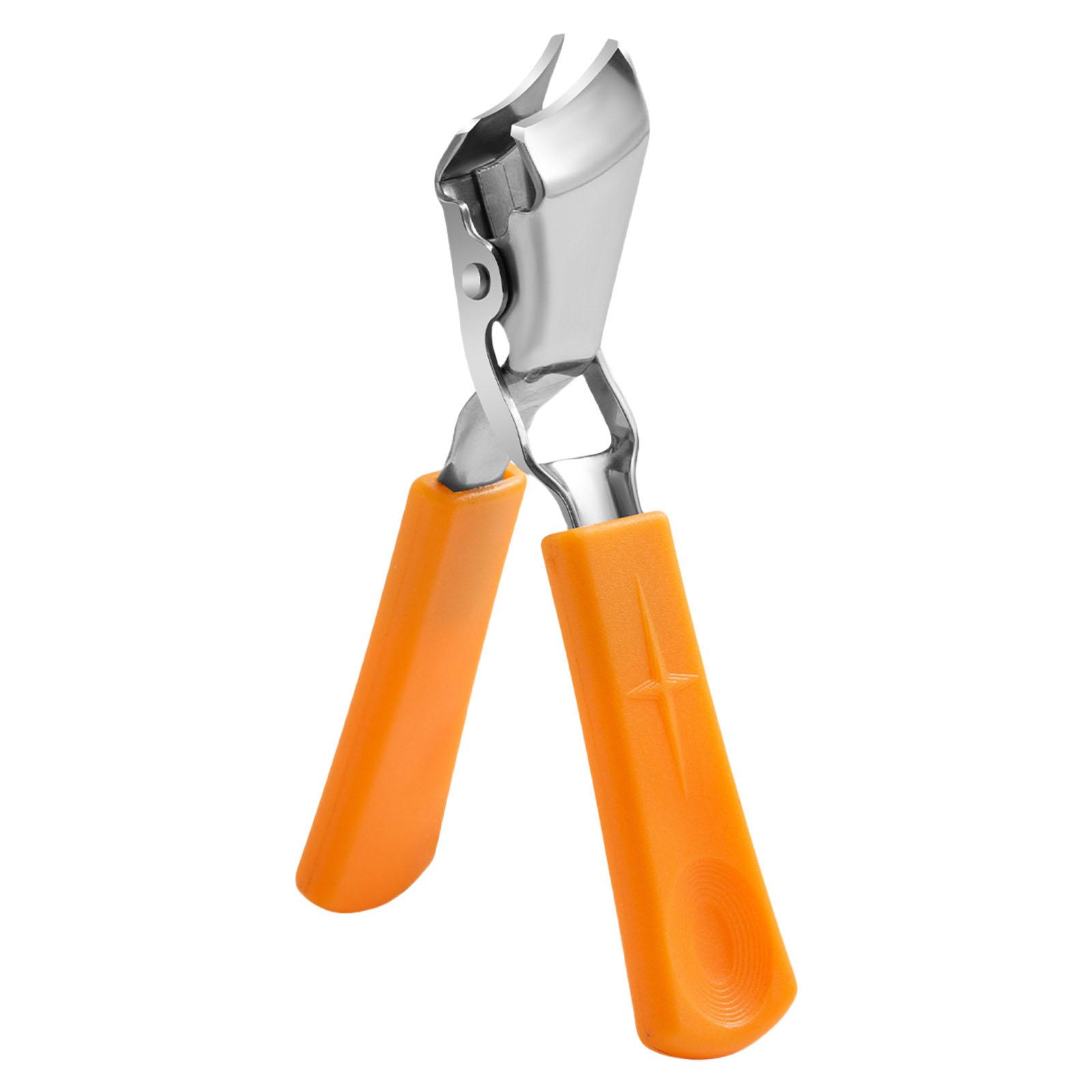 

Кусачки для ногтей из нержавеющей стали, инструмент для педикюра и маникюра, скошенный кончик, кусачки для кутикулы, острый триммер для ногтей для взрослых оранжевый