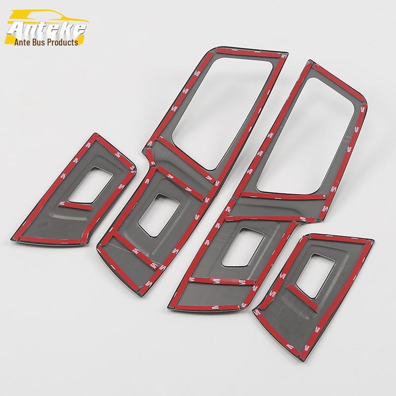 18 CC Glass Lift Decorative Panel & Window Armrest Switch Frame Sticker