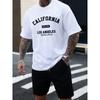 California Los Angeles Est 1776 Men T Shirts Retro Fashion Soft Short Sleeve Summer Comfortable T-Shirt Unisex Loose Top