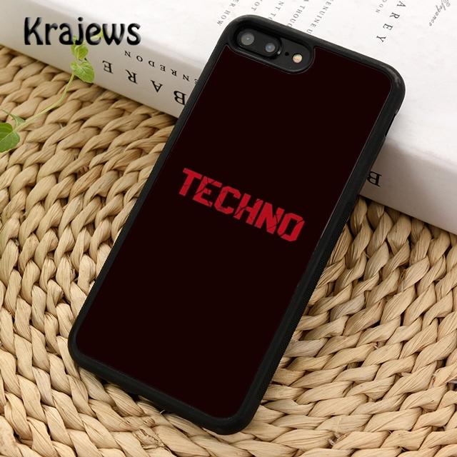 Krajews Love Techno Music Quotes Phone Case Cover For iPhone 17 Air 16 15 14 plus 12 13 pro max coque Fundas