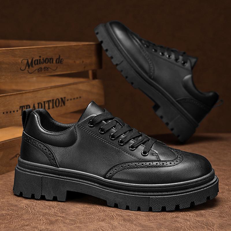 Jugendliche Freizeitschuhe trendig vielseitig Herren Frühling und Herbst schwarz vielseitig große Größe Herrenschuhe Werkzeug trendige Schuhe