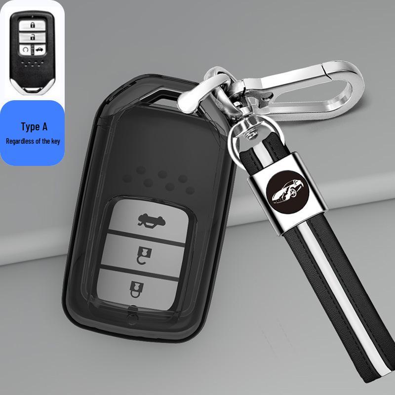 Honda Key Case for Civic, Accord, CRV, Vezel, URV, Avancier, Fit, Crider, Integra, Breeze - Transparent Shell