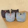 Y2K Denim Canvas Bag Cute Jeans Messenger Bag Casual Embroidered Cherry Crossbody Bag  Students