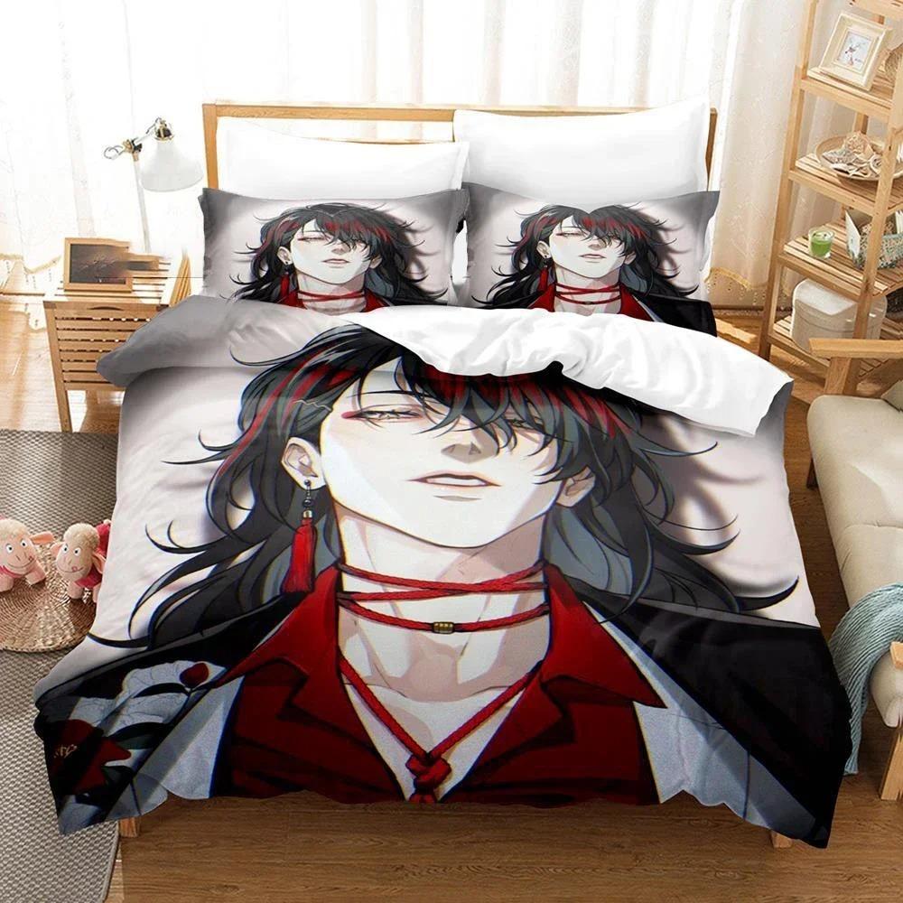 Hololive Vox Akuma Bettwäsche-Set Bettbezug Schlafzimmer Bettdeckenbezüge Einzelbett Twin King Size Steppdeckenbezug Heimtextilien
