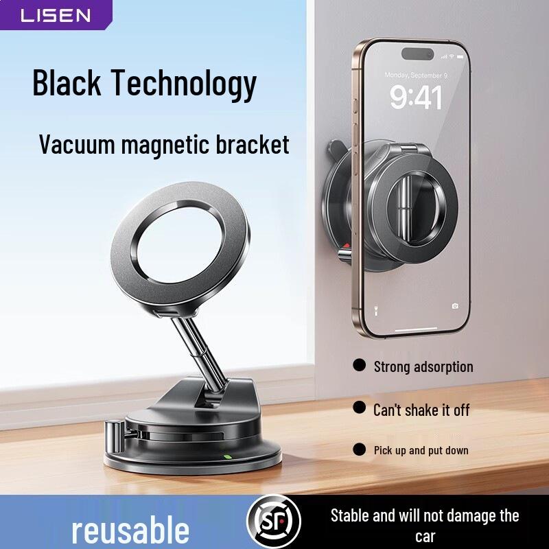 Li Sen 2025 Universal Anti-Shake Car Phone Holder with Vacuum Suction