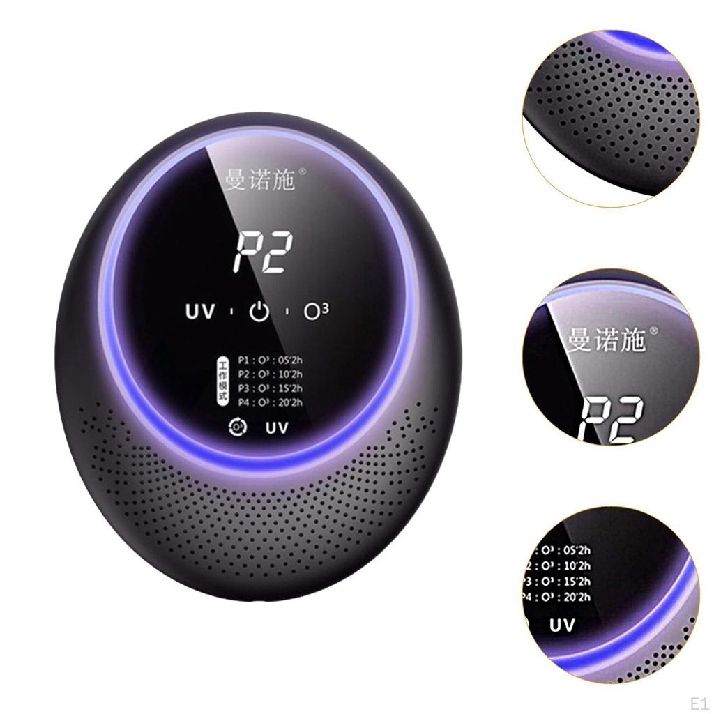 Air Purifier Sturdy Pet Odor Removal Purification for Car Office Travel Black