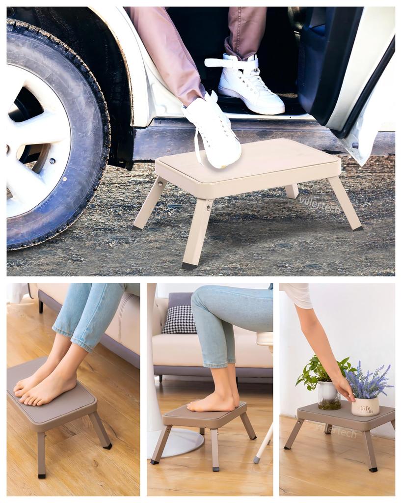 Folding step convenient for getting in and out of lightweight and easy to suitable for car weight capacity height stool, cars, non-slip, carry,