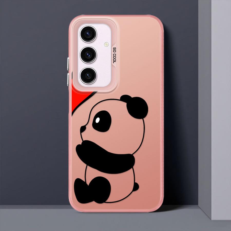 Cute Cartoon Panda Case for Samsung Galaxy A55 A51 A56 A26 A36 A73 A54 A52 A53 A71 A72 A35 Soft Shell