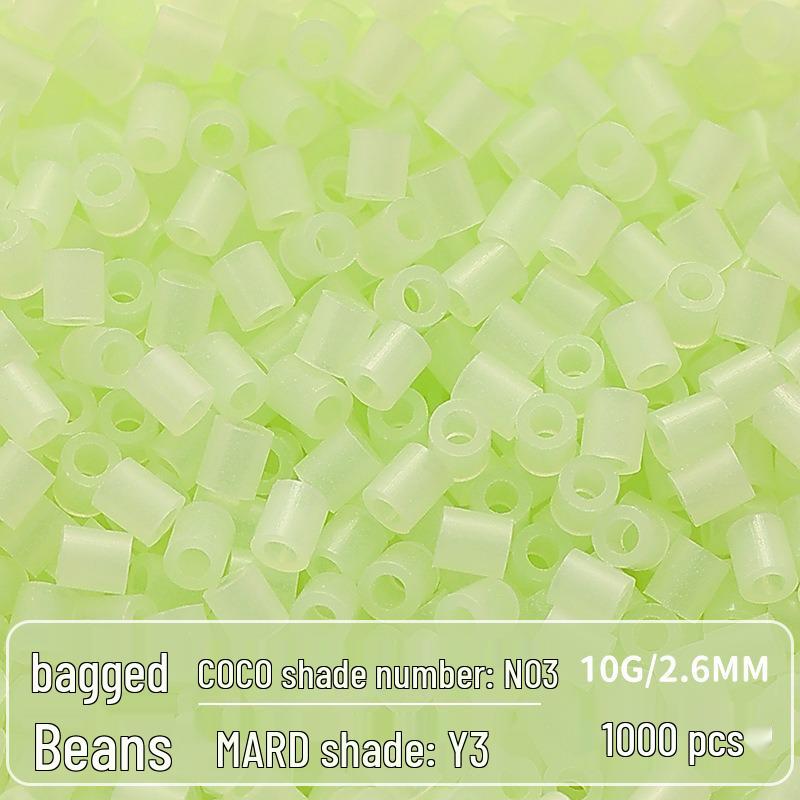 Clear Puzzled Beans Special Color Refill Pack, Black & White, 2.6mm Handmade DIY Fuse Beads Toy Set