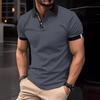 2024 Spring Men's Solid Color Short-Sleeve Polo Shirt