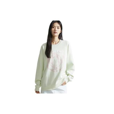 Moletom Casual Fashion Estampa Espaço Gola Redonda Manga Longa Tops Femininos Verde-Claro J222490-LCE