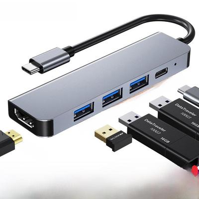 Transgraniczna stacja dokująca USB 5 w 1: Kompatybilny z MacBookiem, iPadem i telefonem