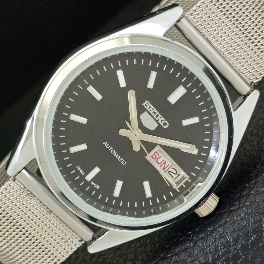 

ЯПОНИЯ ВИНТАЖ SEIKO 5 АВТОМАТИЧЕСКИЕ ВОССТАНОВЛЕННЫЕ МУЖСКИЕ ЧАСЫ С ЧЕРНЫМ ЦИФЕРБЛАТОМ a440622-4 Sk-a440622