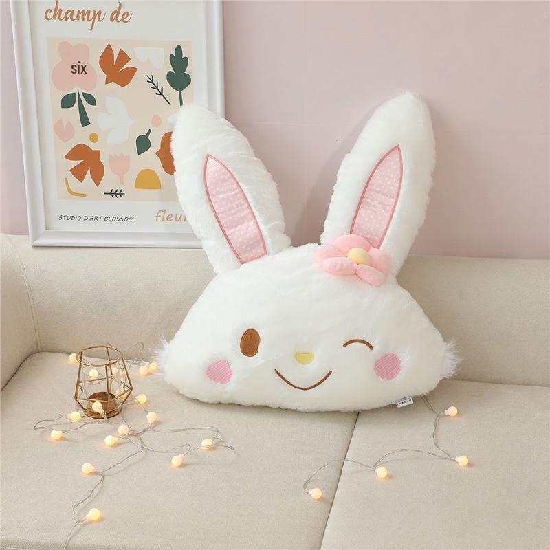 Cartoon Rabbit Plush: Pillow & Blanket Combo for Car/Home