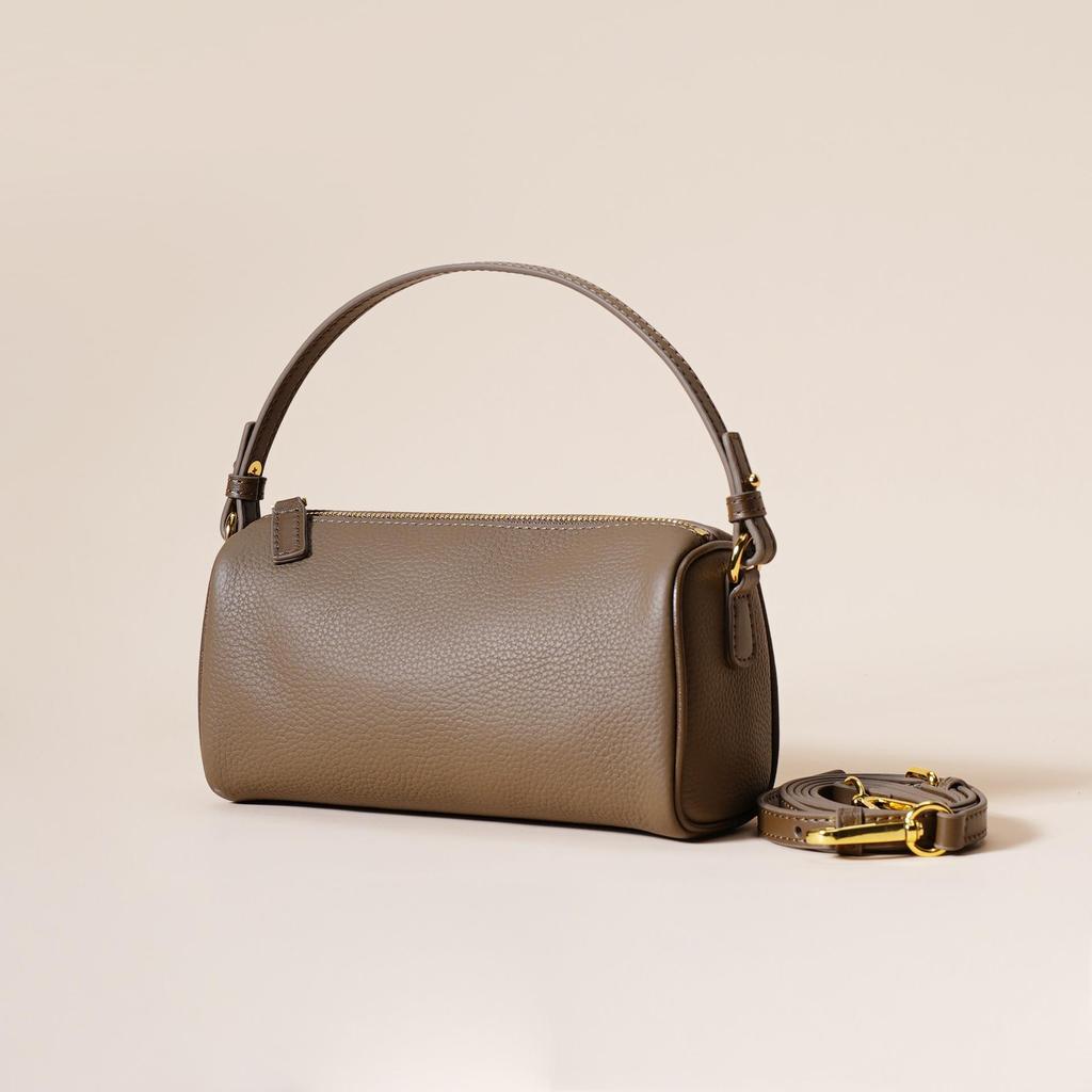Bolso de Piel de Vaca de Capa Superior de Cuero Genuino de Gama Alta para Mujer, Bolso de Axila con Textura Minimalista, Bolso de Mano Diagonal de Nuevo Estilo a la Moda para Mujer