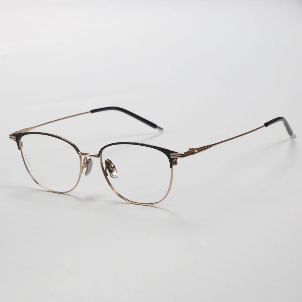 Women's Fashionable Pure Titanium Myopia Glasses Frame, Thin Eyebrow Design - Fits Prescription Lenses, Style 8125