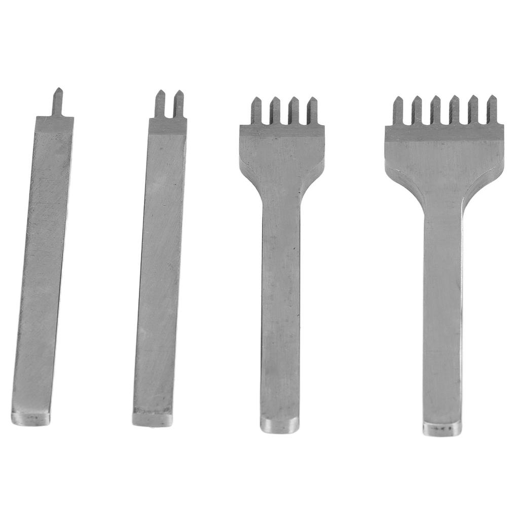 Rhombus Lacing Stitching Chisel Set Leather Craft Kits HSS Punching Stamping Prong Chisel