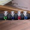 Domineering Leopard Head Cultivation Gemstone Ring Temperament Warm and Soft Red Leopard Head Versatile Niche Personality Ring