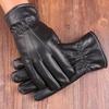 Winter Thermal Gloves Men's and Women's Outdoor Riding Three-thread Leather Gloves Three-tendon Velvet Cold-proof Gloves