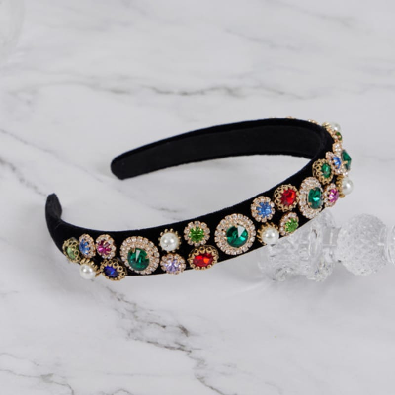 LALA Velvet Pearl Gem Hairband