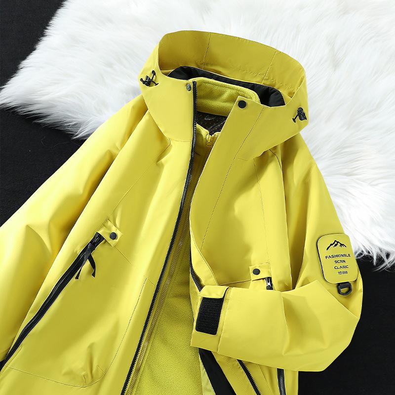 Big Brand Women's Blue 3-in-1 Jacket - Spring/Autumn 2026, Windproof & Waterproof Mountaineering Outerwear