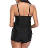 Women's Two Piece Swimsuit Set with Printed Tankini Top and Boyshort Bottoms Summer Beachwear Swimwear for Pool and Vacation