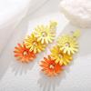 Bohemian Daisy Stud Earrings: Handmade Raffia Sunflower Style
