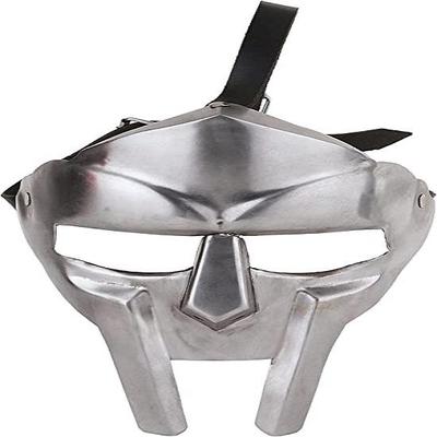 Roman Gladiator Mask Mad Villain Viking Steel Silver Face Armor