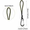 Paracord Lanyard with Heavy Duty Metal Carabiner 5 Assorted Colors Wear Resistant for Outdoor Camping Hiking Gear