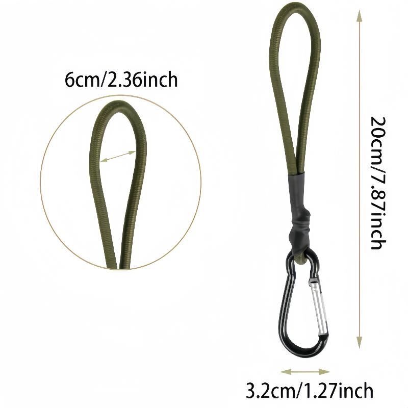 Paracord Lanyard with Heavy Duty Metal Carabiner 5 Assorted Colors Wear Resistant for Outdoor Camping Hiking Gear